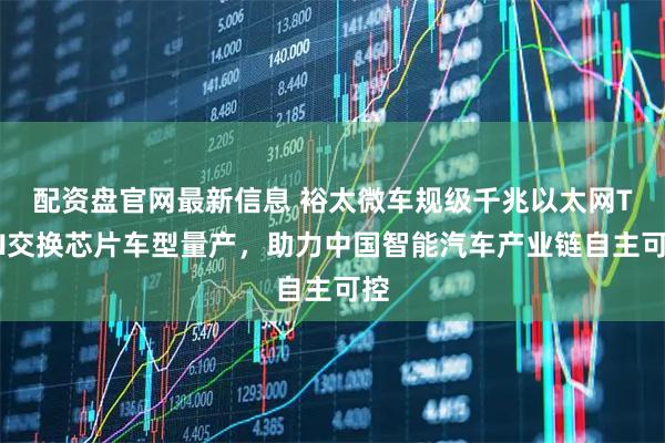 配资盘官网最新信息 裕太微车规级千兆以太网TSN交换芯片车型量产,助力中国智能汽车产业链自主可控